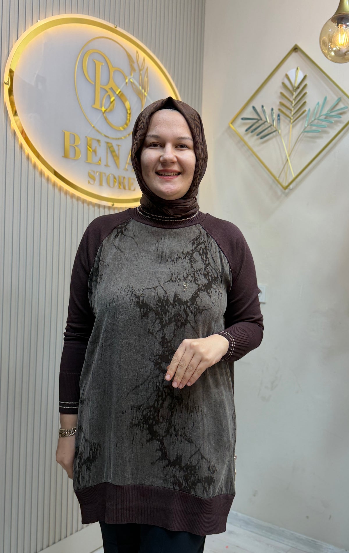 VİVA KAHVERENGİ TUNİK