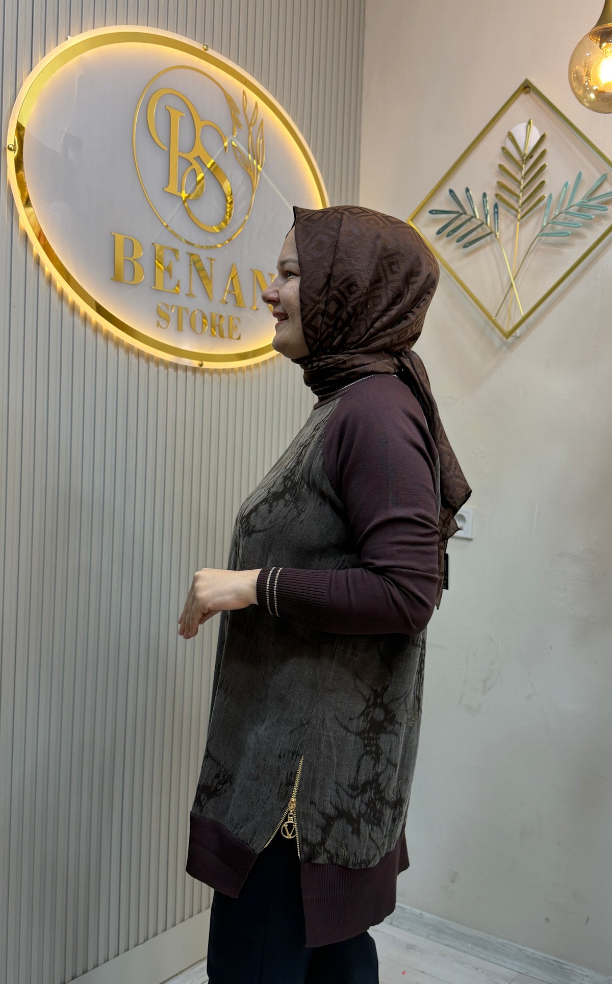 VİVA KAHVERENGİ TUNİK