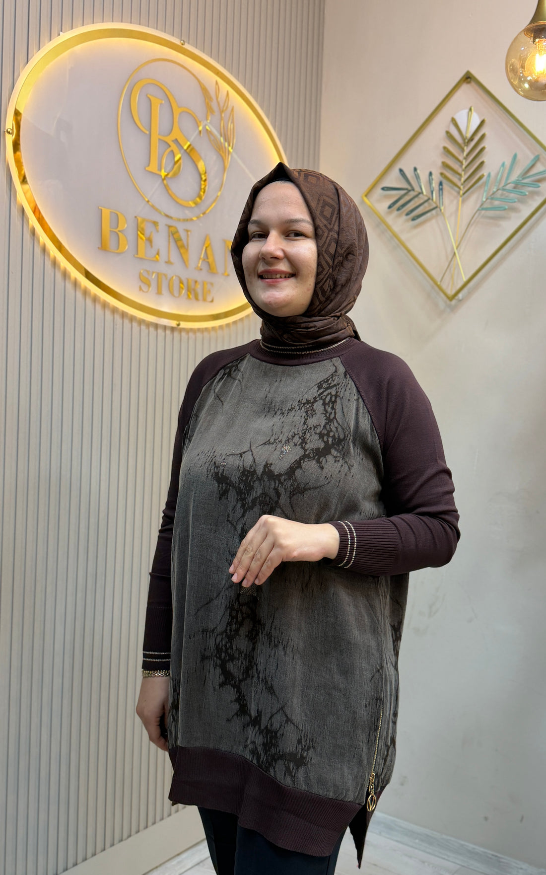 VİVA KAHVERENGİ TUNİK