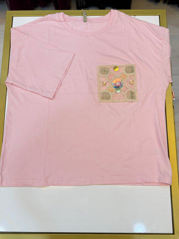 4027 PEMBE TİŞÖRT