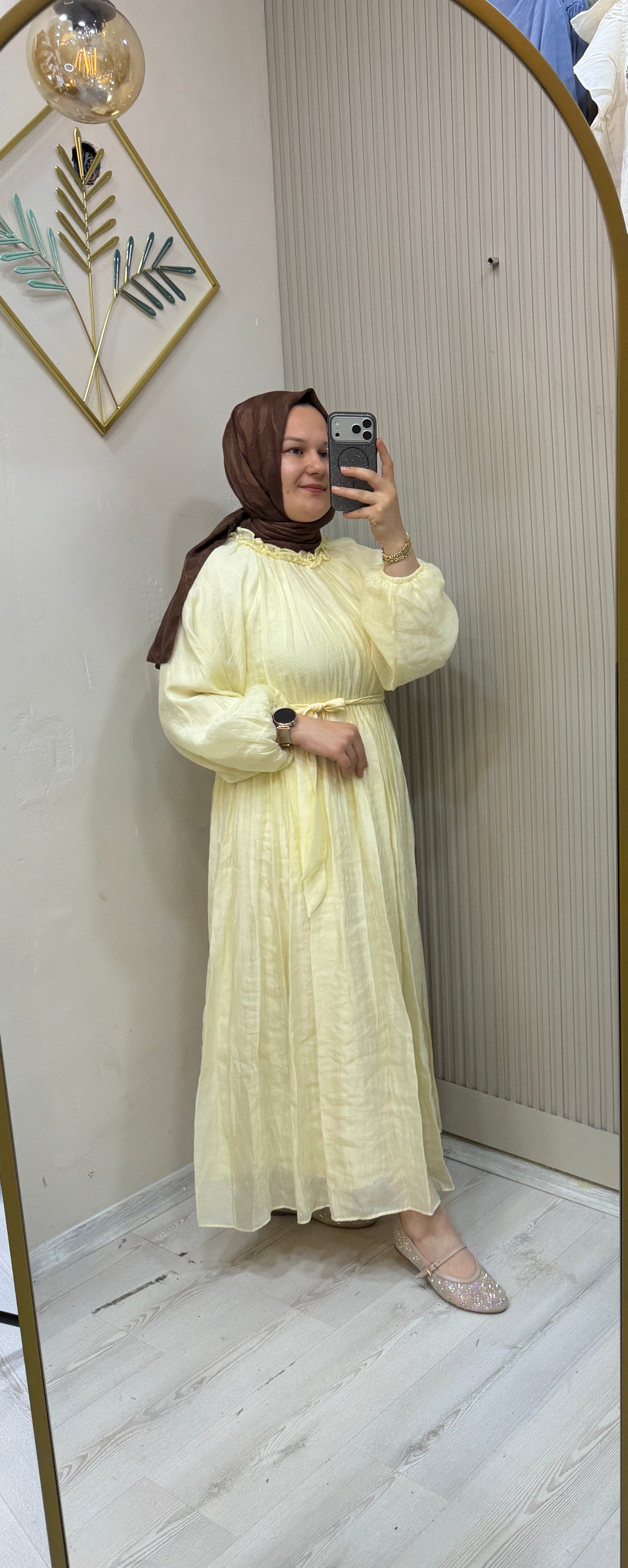 32486 Sarı Elbise