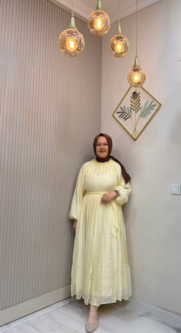32486 Sarı Elbise