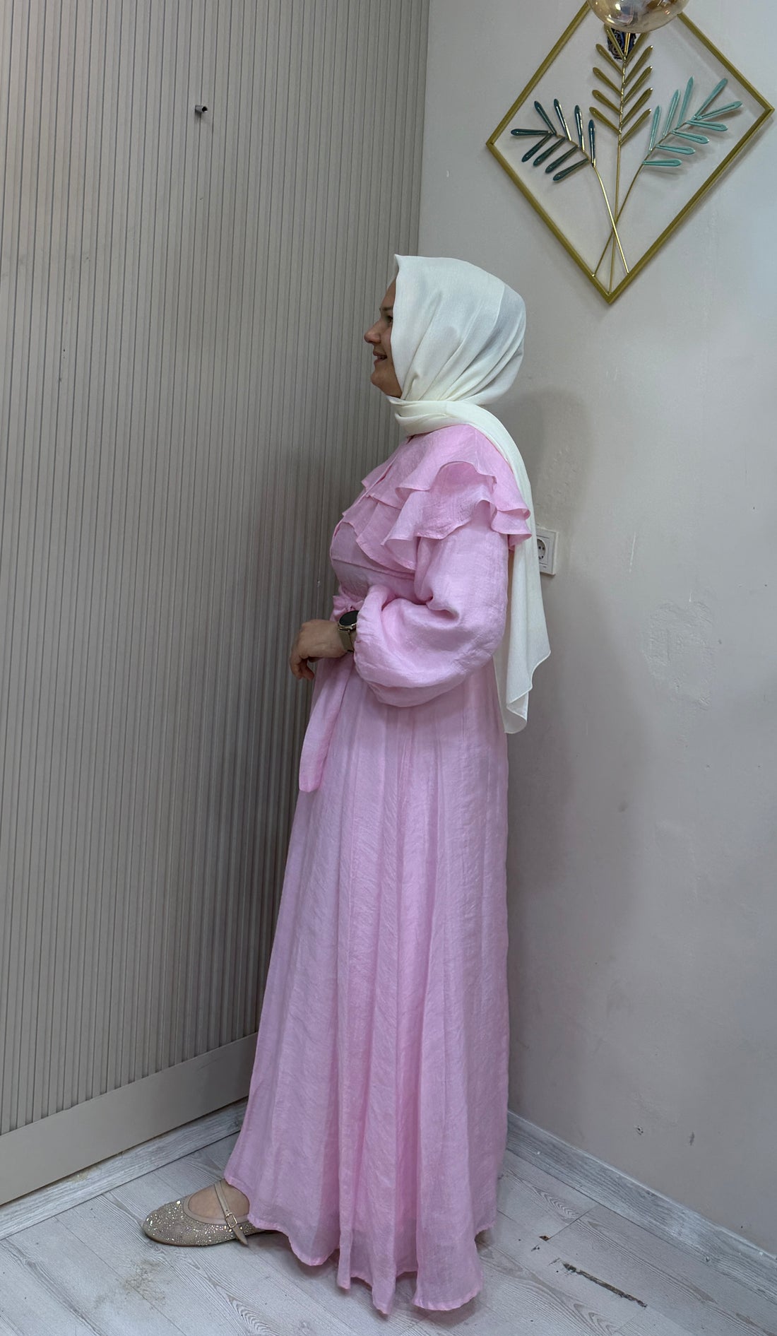 3162 PEMBE ELBİSE