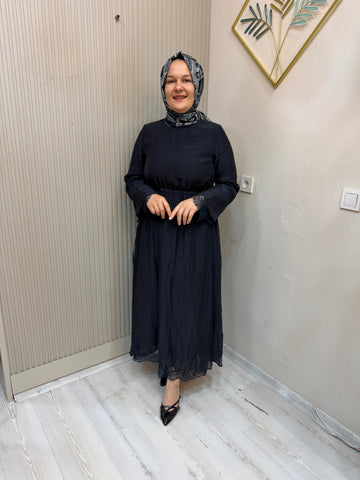 32466 LACİVERT ELBİSE