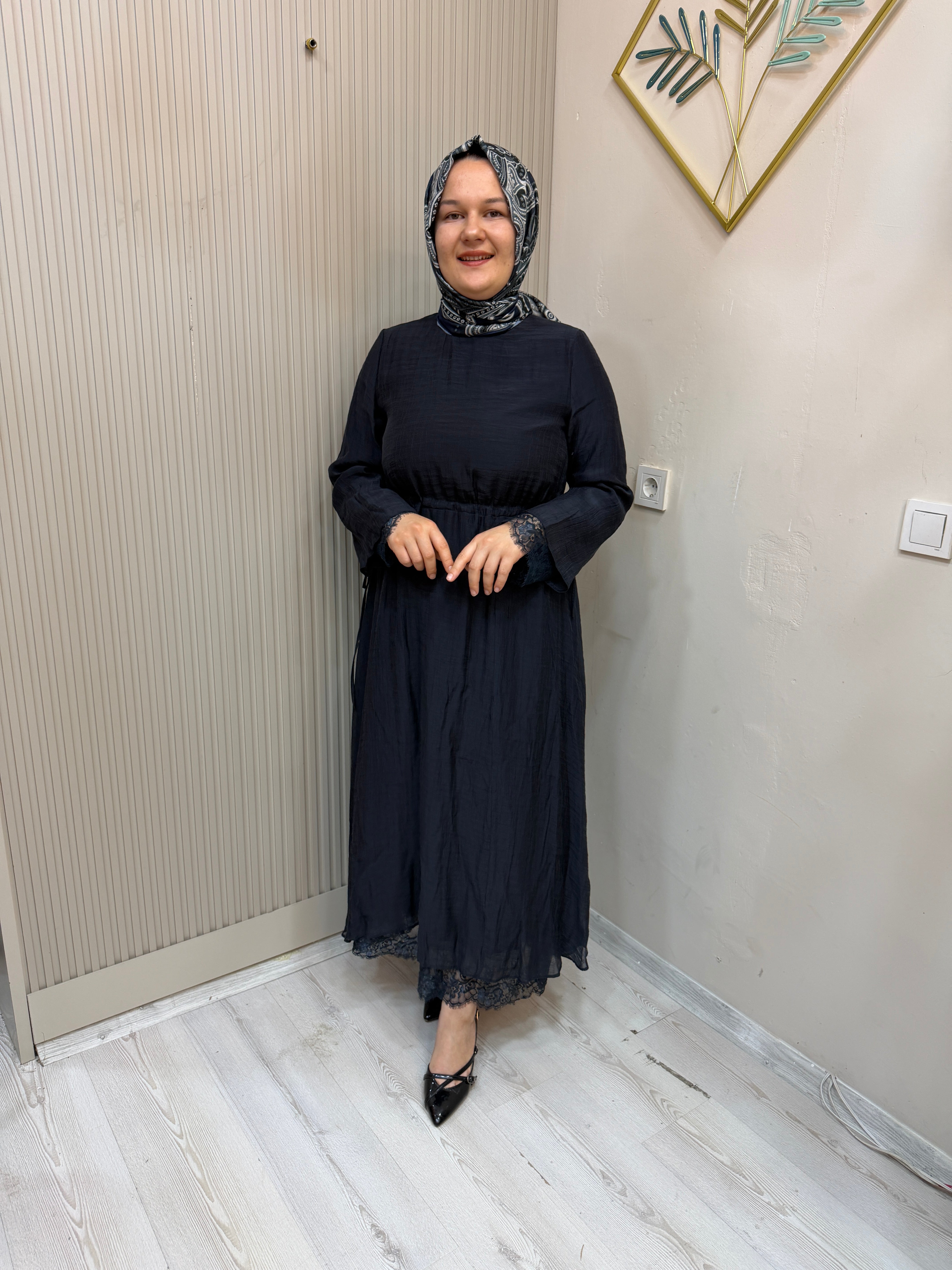 32466 LACİVERT ELBİSE
