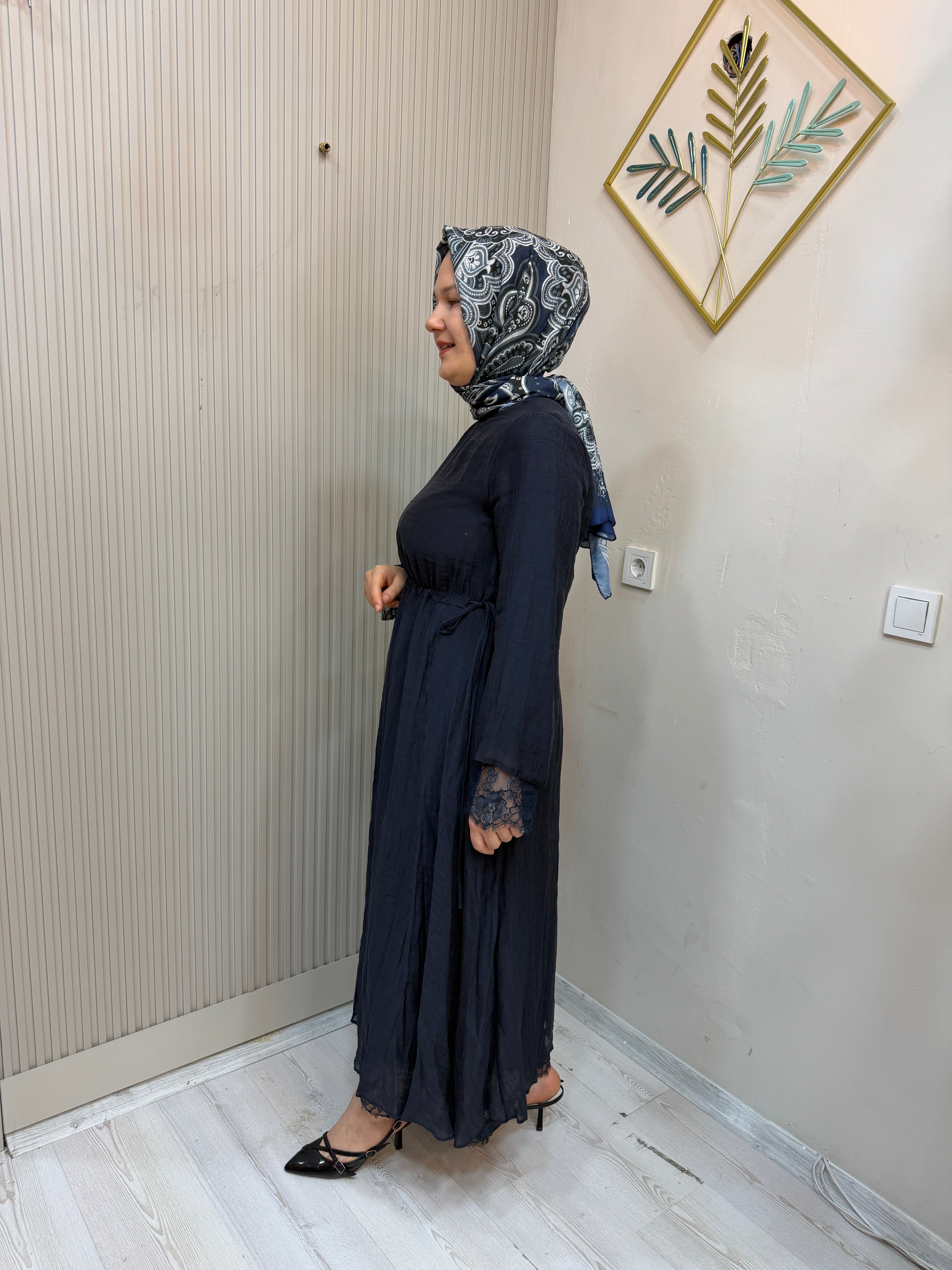 32466 LACİVERT ELBİSE
