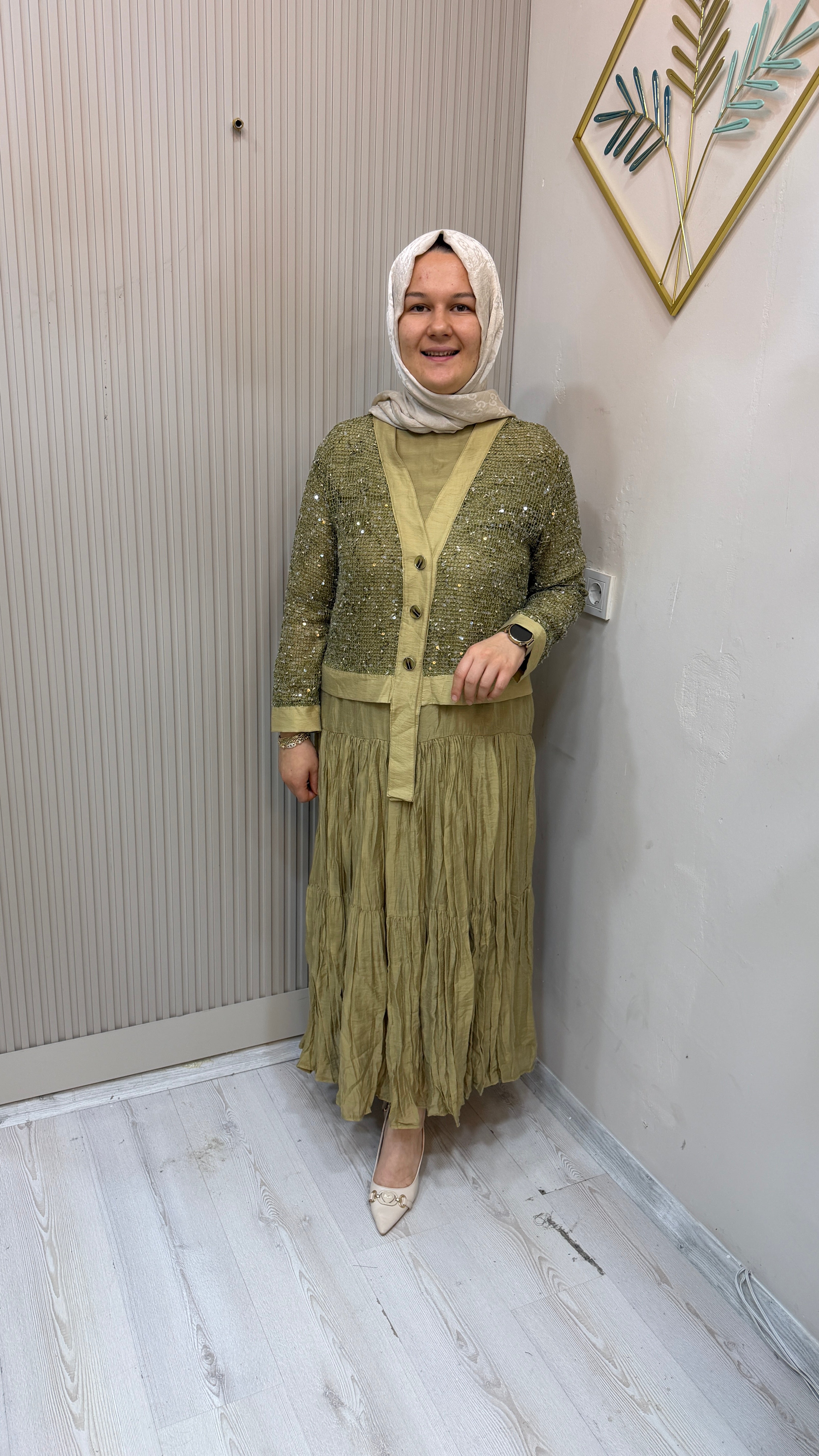 1560 YAĞYEŞİLİ ELBİSE