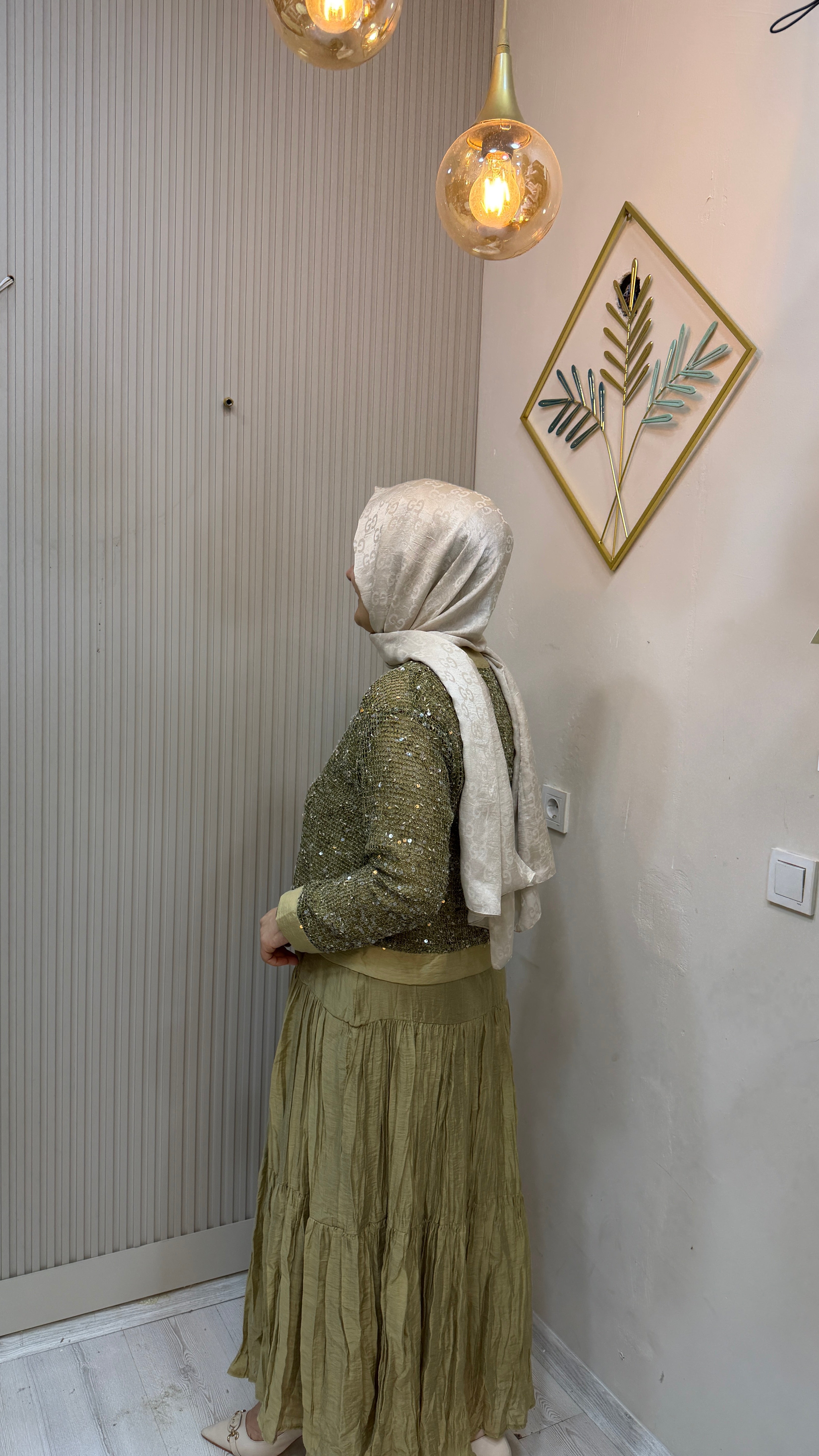 1560 YAĞYEŞİLİ ELBİSE