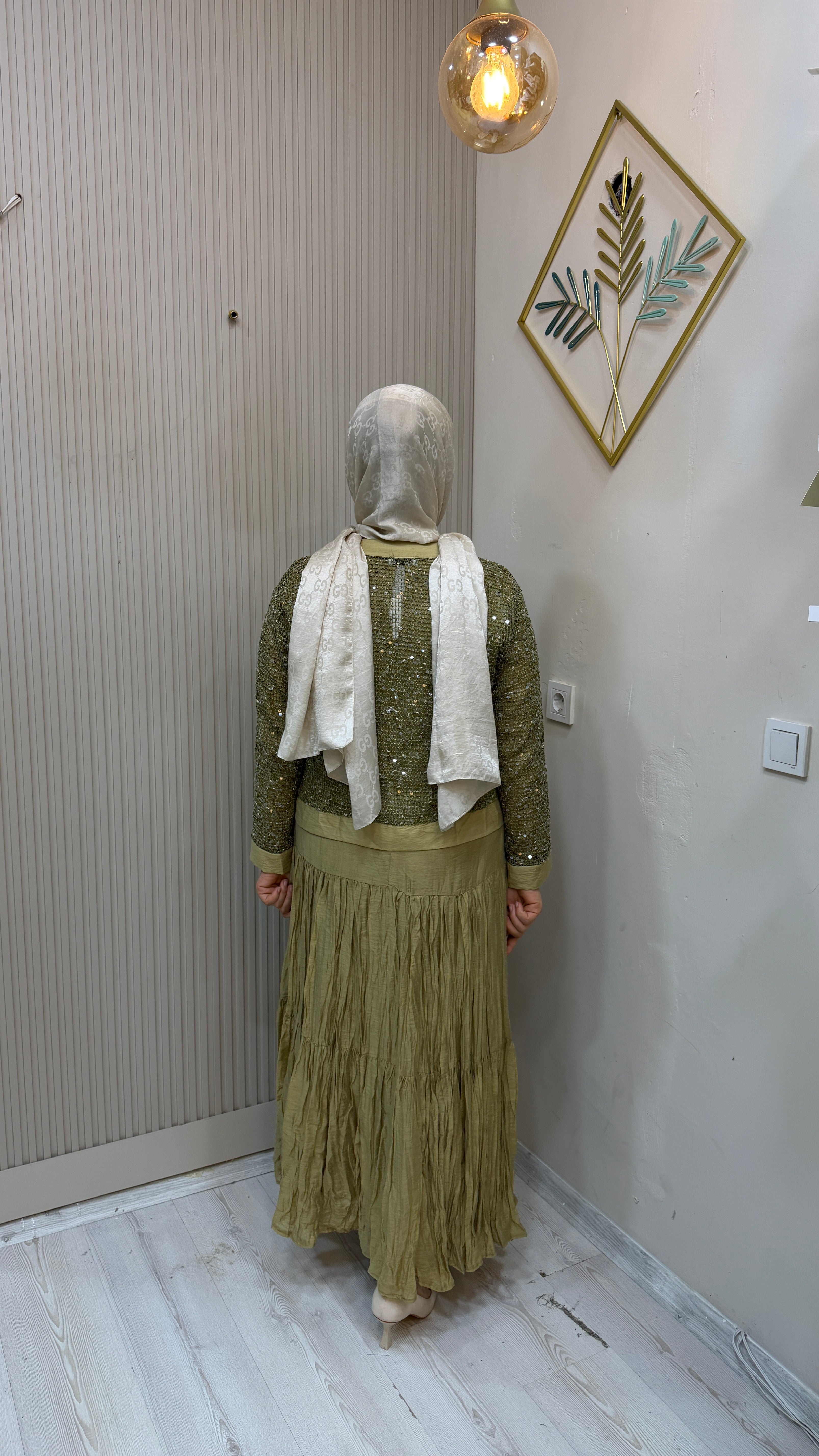 1560 YAĞYEŞİLİ ELBİSE