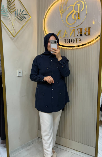 7418 LACİVERT GÖMLEK