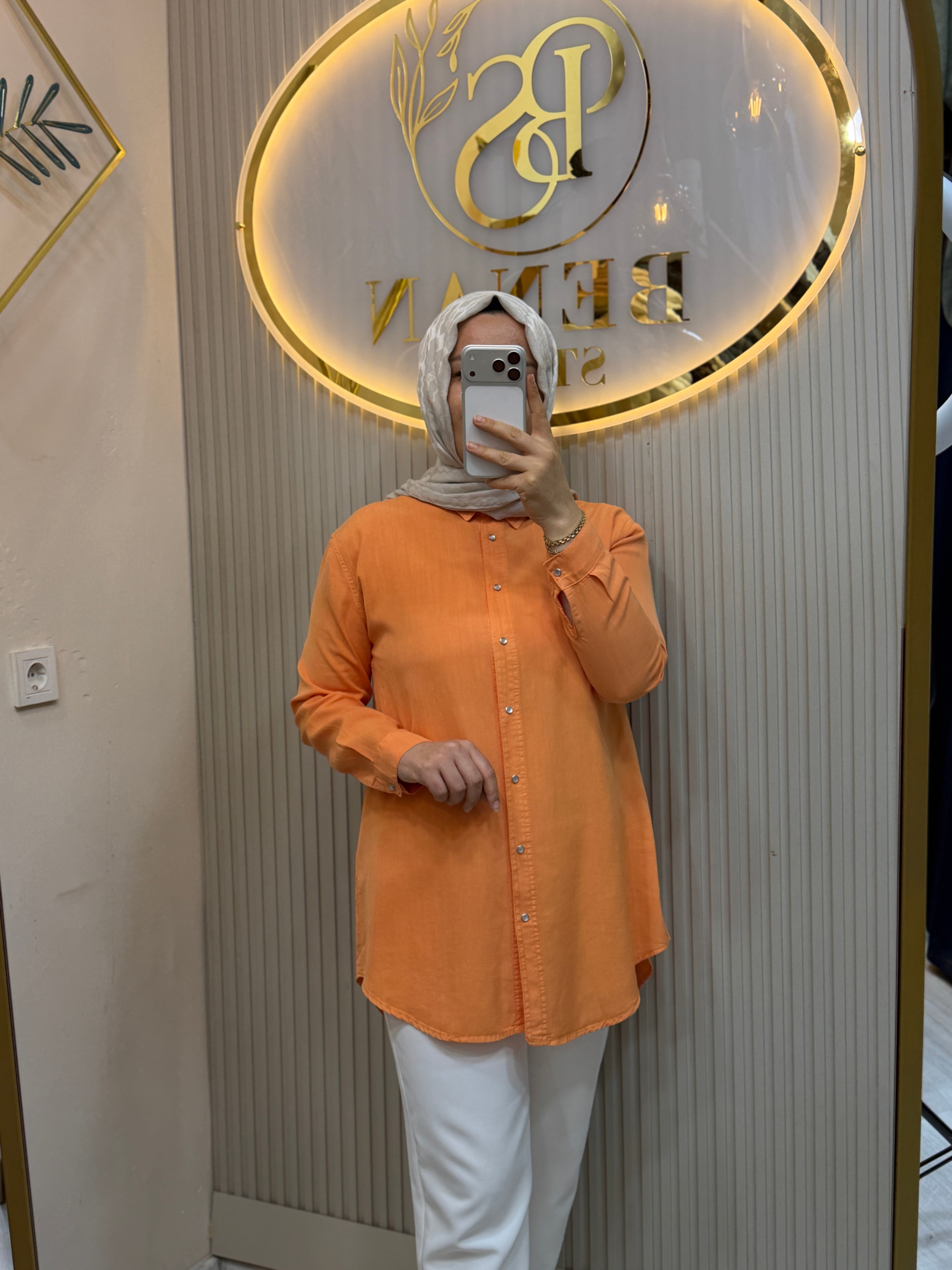 7546 TURUNCU GÖMLEK
