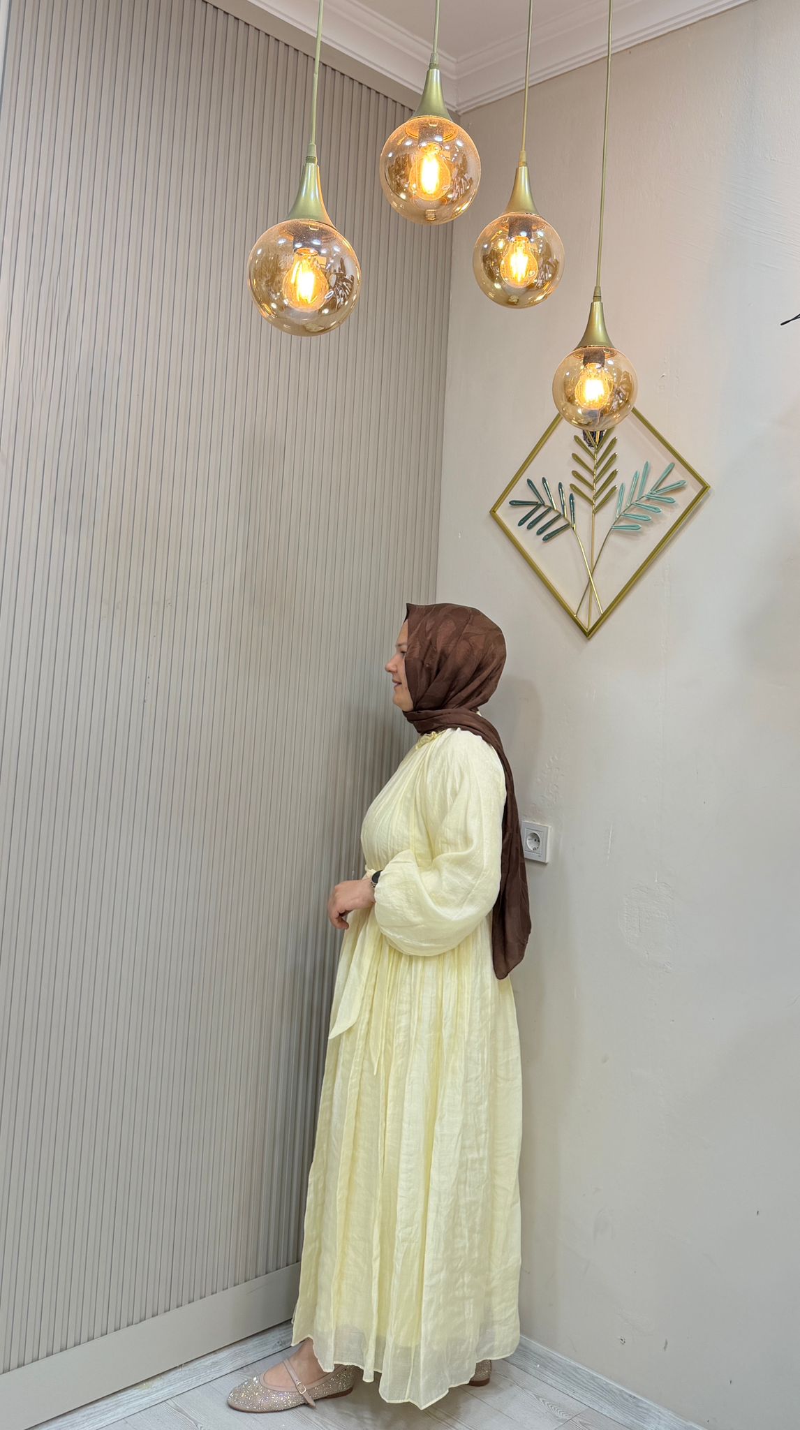32486 Sarı Elbise